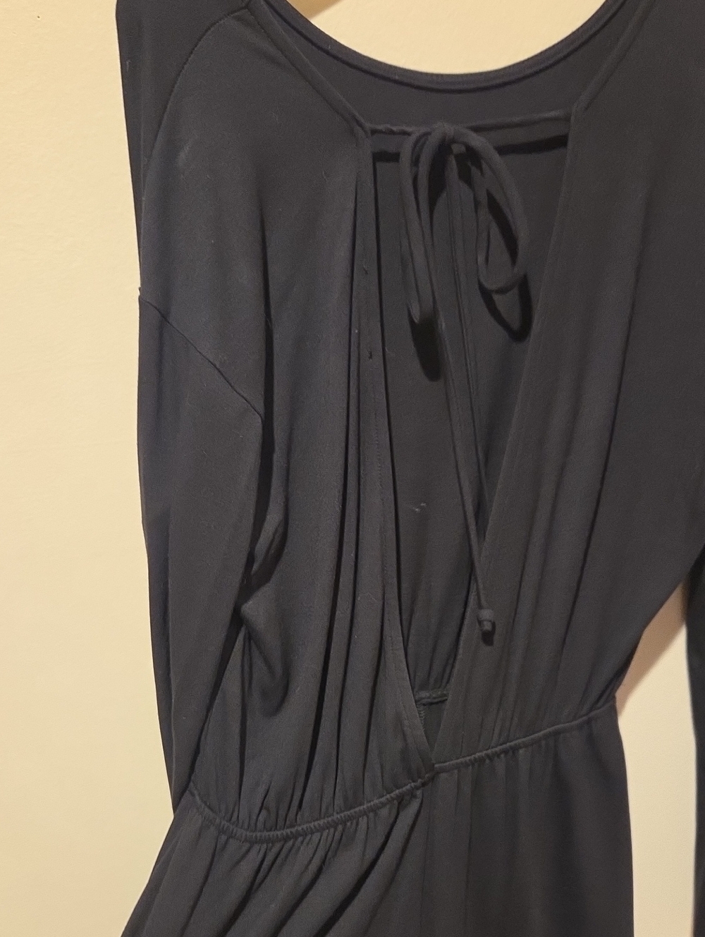 ❤️ LULUS FOR EVERY OCCASION BLACK LONG SLEEVE CUTOUT JERSEY ROMPER, MEDIUM - Picture 8 of 16